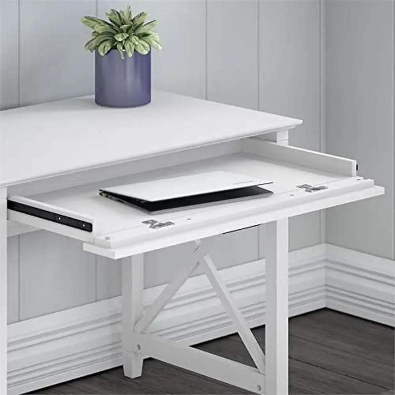 Key West 54W Computer Desk With Keyboard Tray And 2 Drawer File Cabinet from PriceLows™