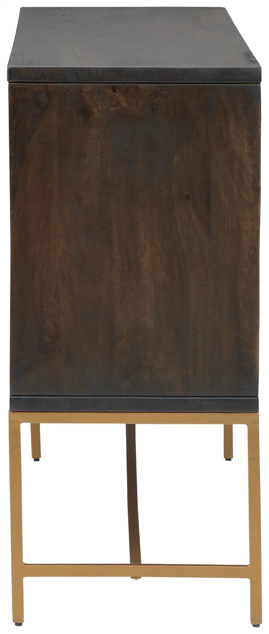 Elinmore Accent Cabinet | 57.88 x 16 x 36.25 in | Engineered Wood & Metal | Brown / Gold Finish