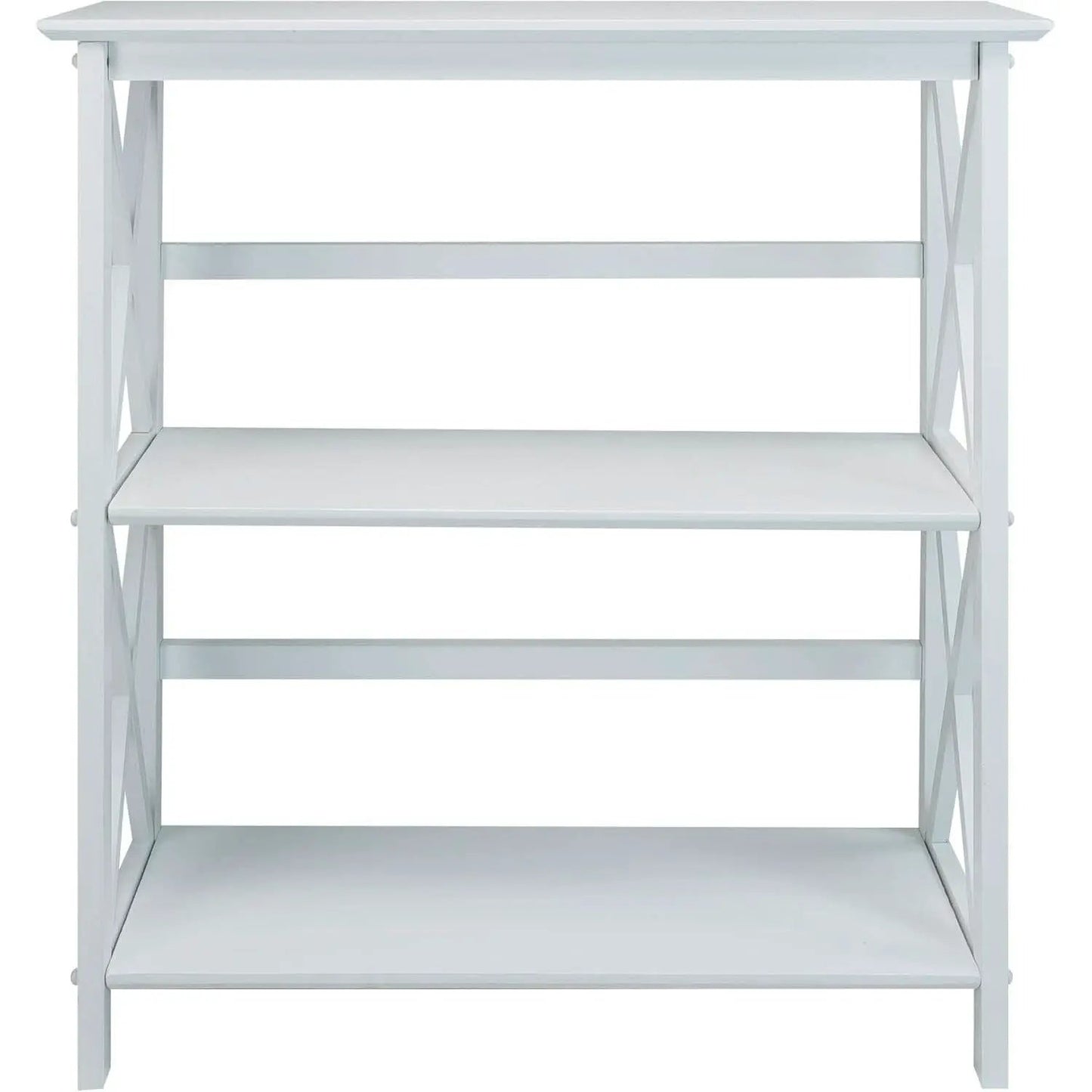 Montego 3 Shelf Bookcase White Modern X Design Storage from PriceLows™