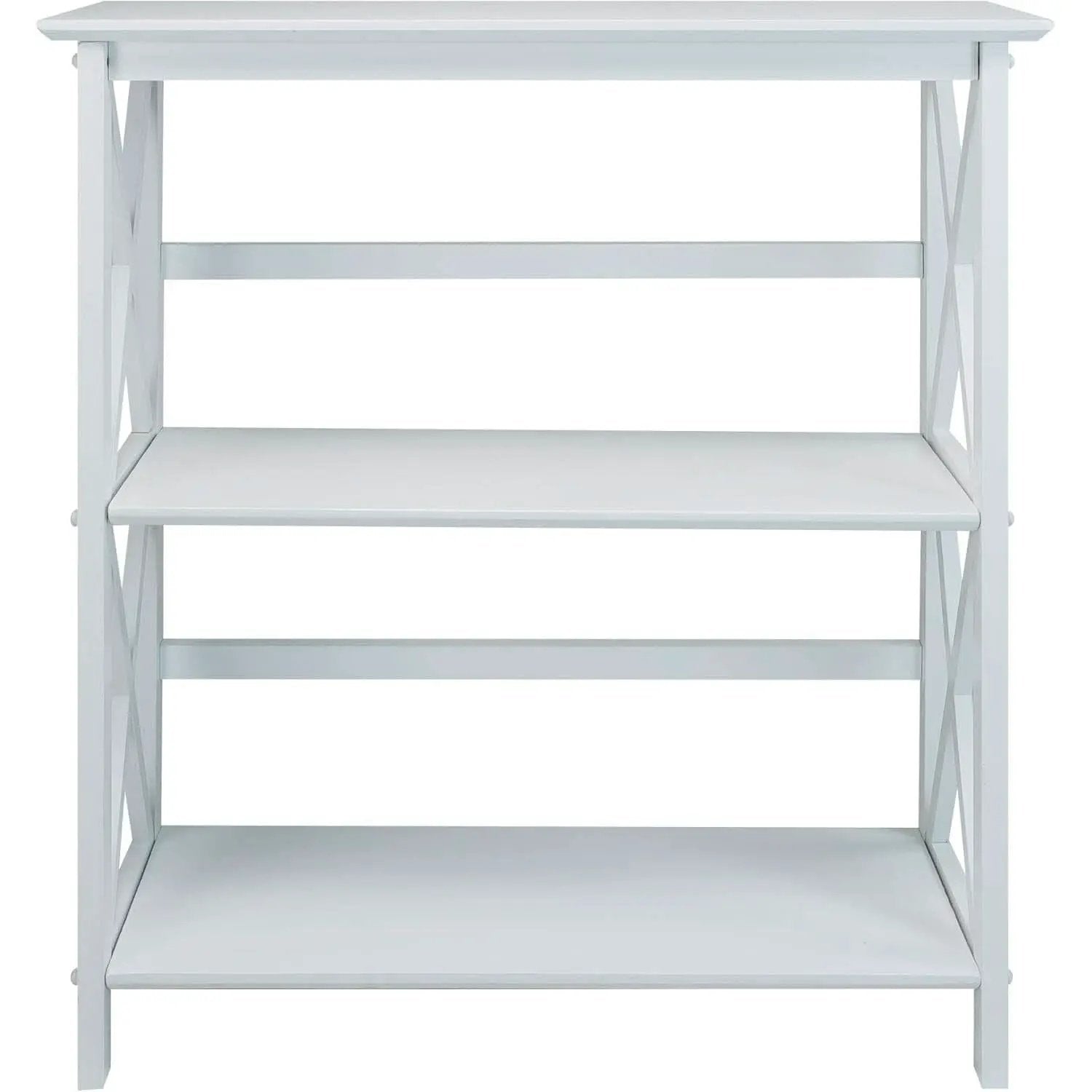 Montego 3 Shelf Bookcase White Modern X Design Storage from PriceLows™