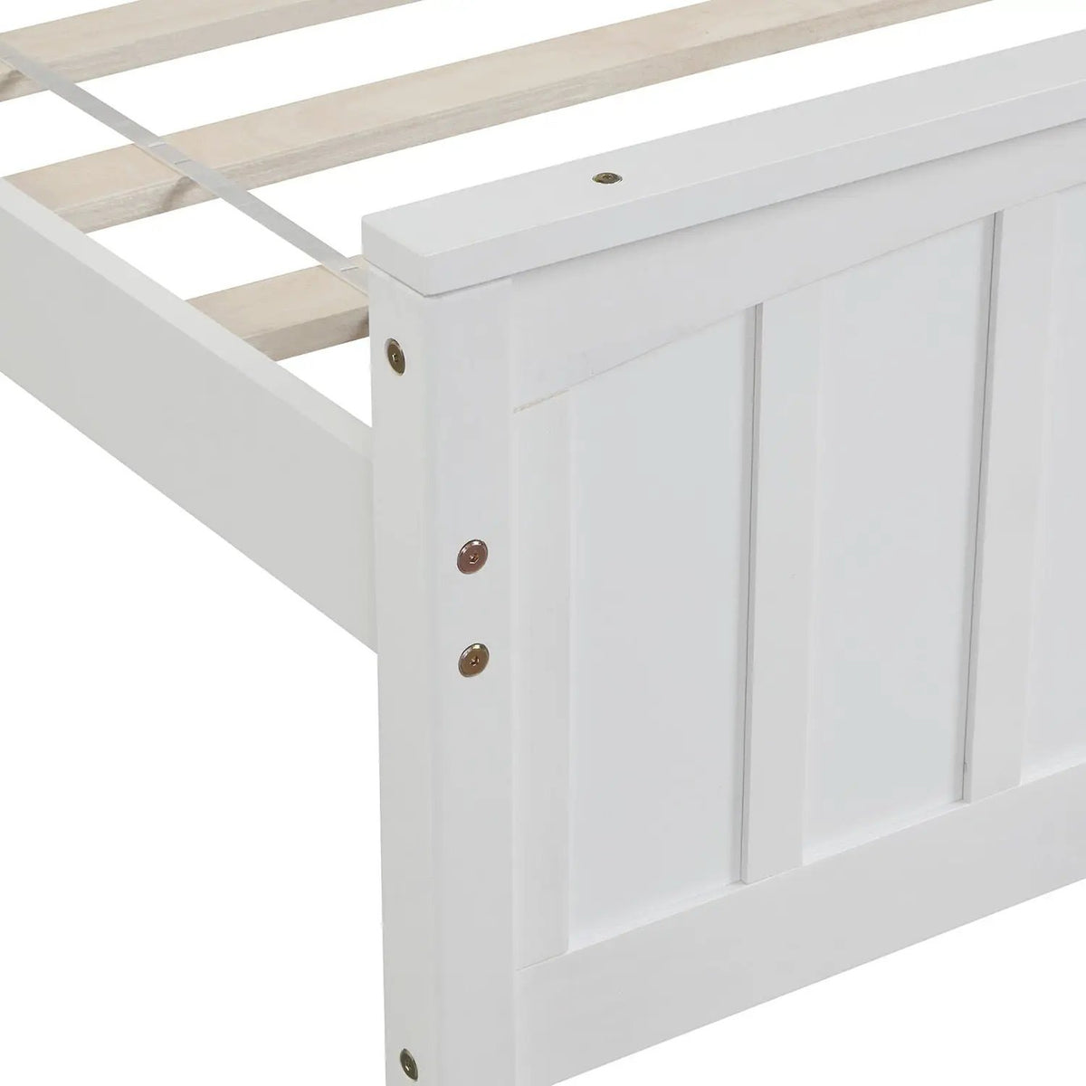 Wood Platform Bed | Headboard And Footboard | Classic Bed Frame | 41.1 Inch Height