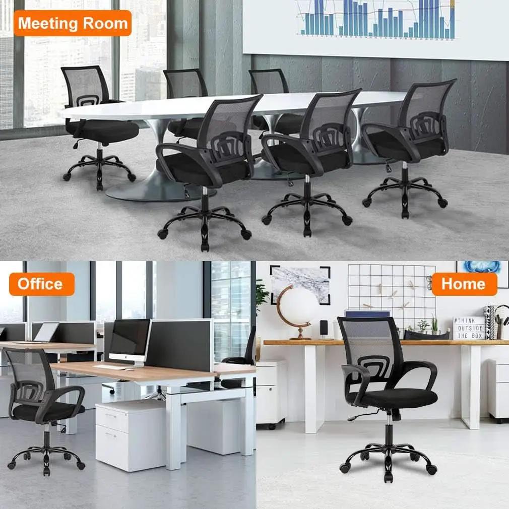 Ergonomic Office Chair Black With Lumbar Support Adjustable from PriceLows™