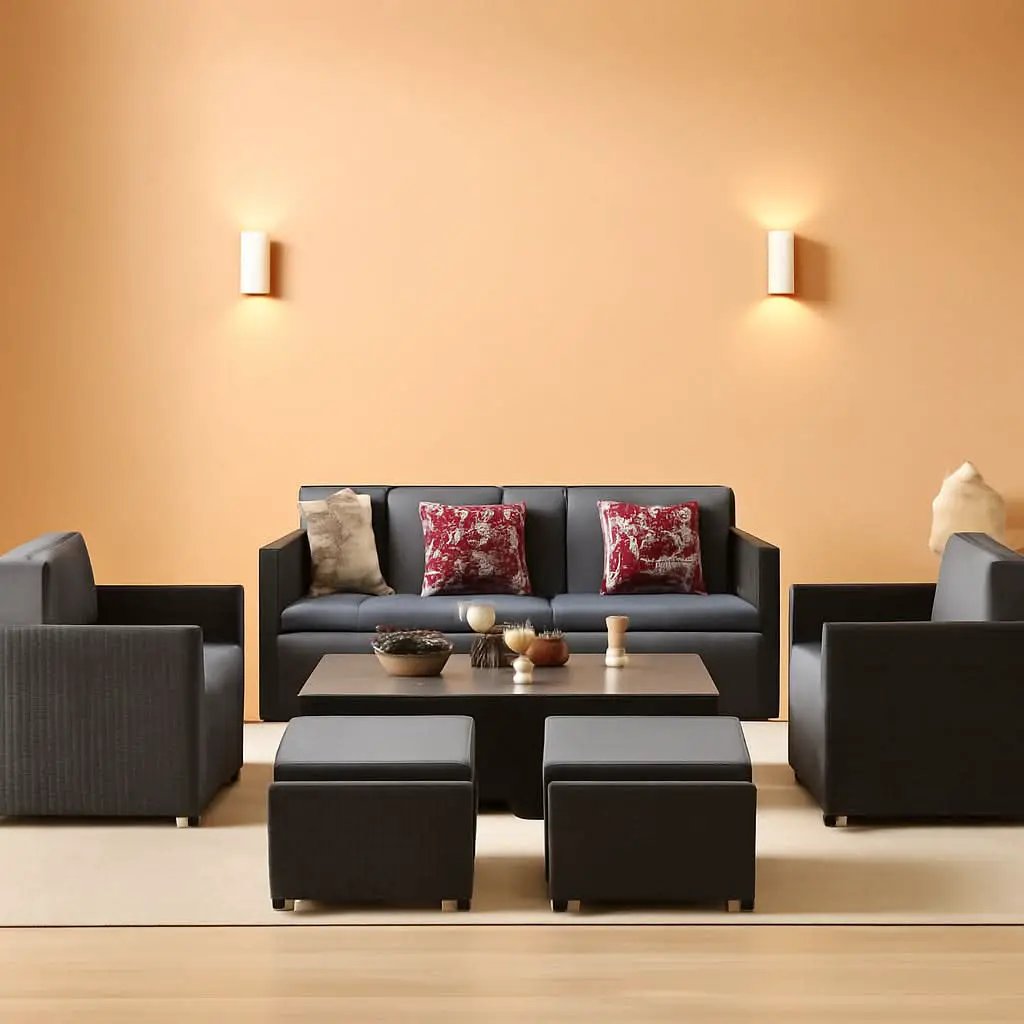 Outdoor Patio Conversation Set All Weather Gray Sectional