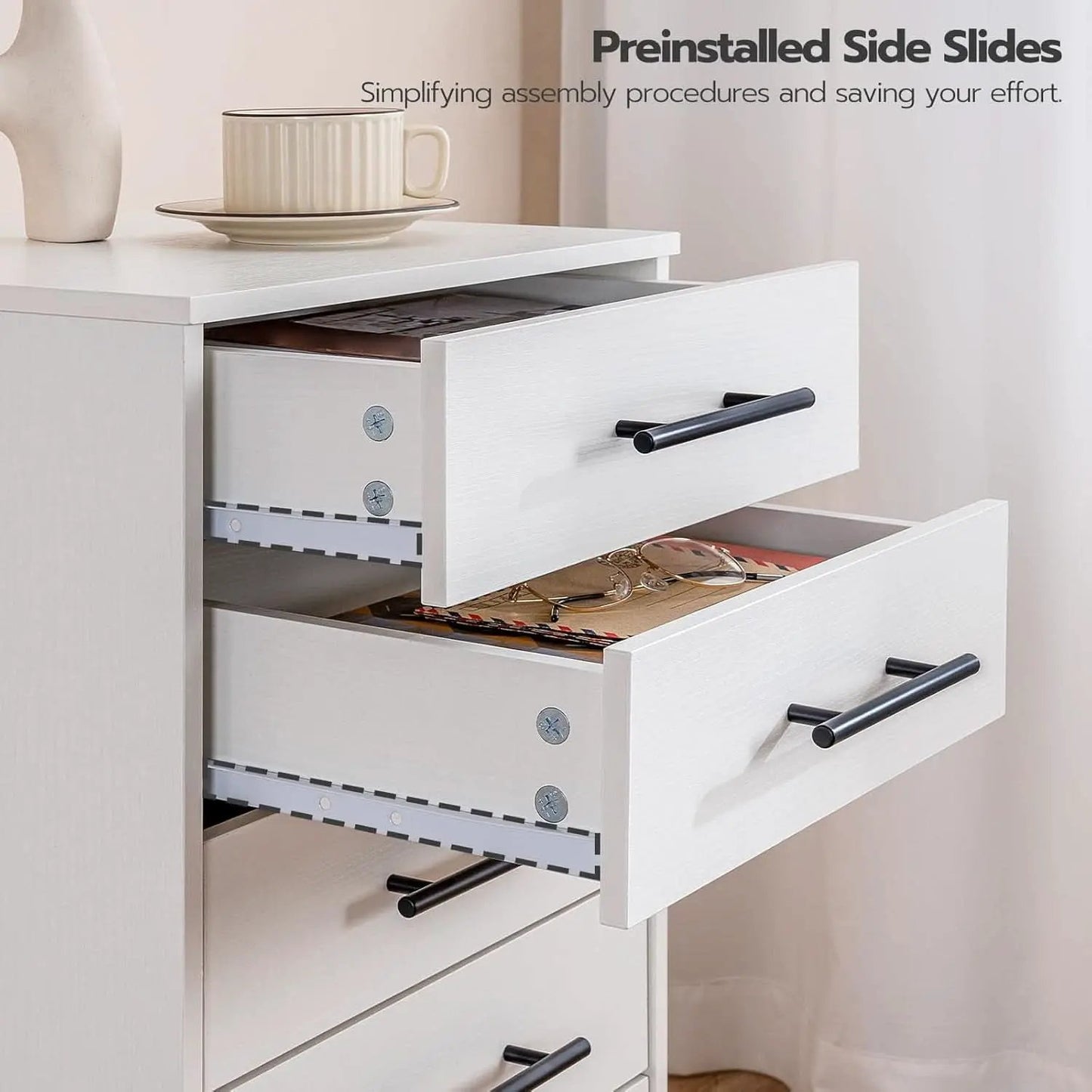 White 7 Drawer File Cabinet Storage For Home Office from PriceLows™
