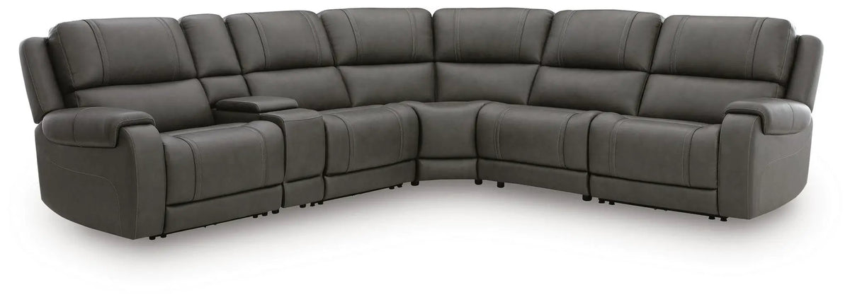 Power Reclining Sectional | USB Charging | Adjustable Headrests | Mocha