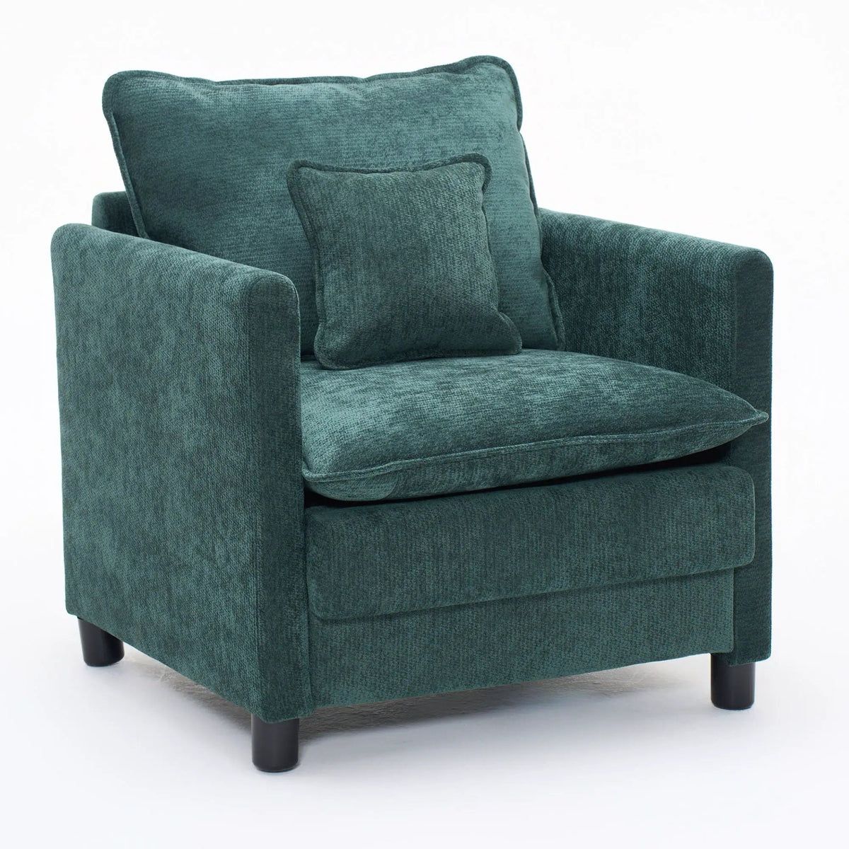 Modern Reading Armchair | Plush Seat Cushion | Padded Backrest
