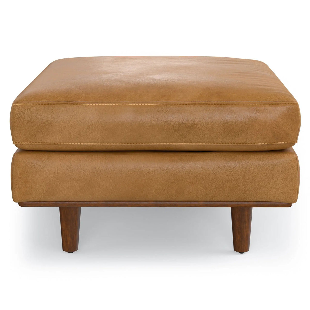 Morrison Handcrafted Ottoman | Mid-Century Modern Styling | Corner-Blocked Frame | 33 Inch Width