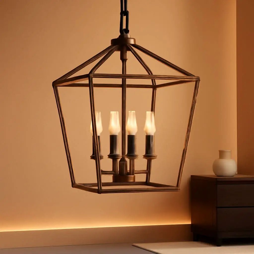 Antique Bronze 4-Light Chandelier Pendant Light Dining from PriceLows™