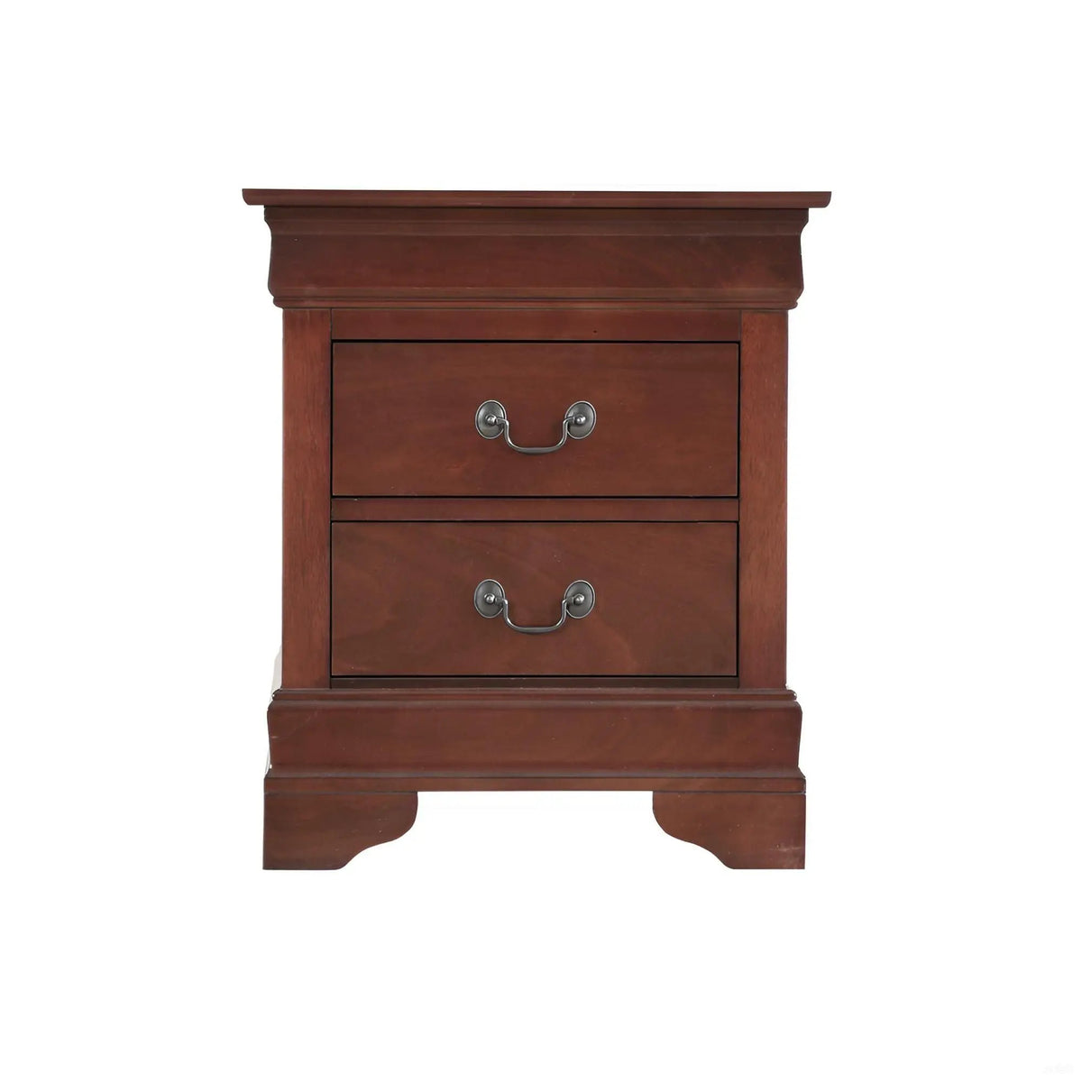 Traditional Bedroom Nightstand | Carved Bases | English Dovetailed Drawers | Metal Center Guides