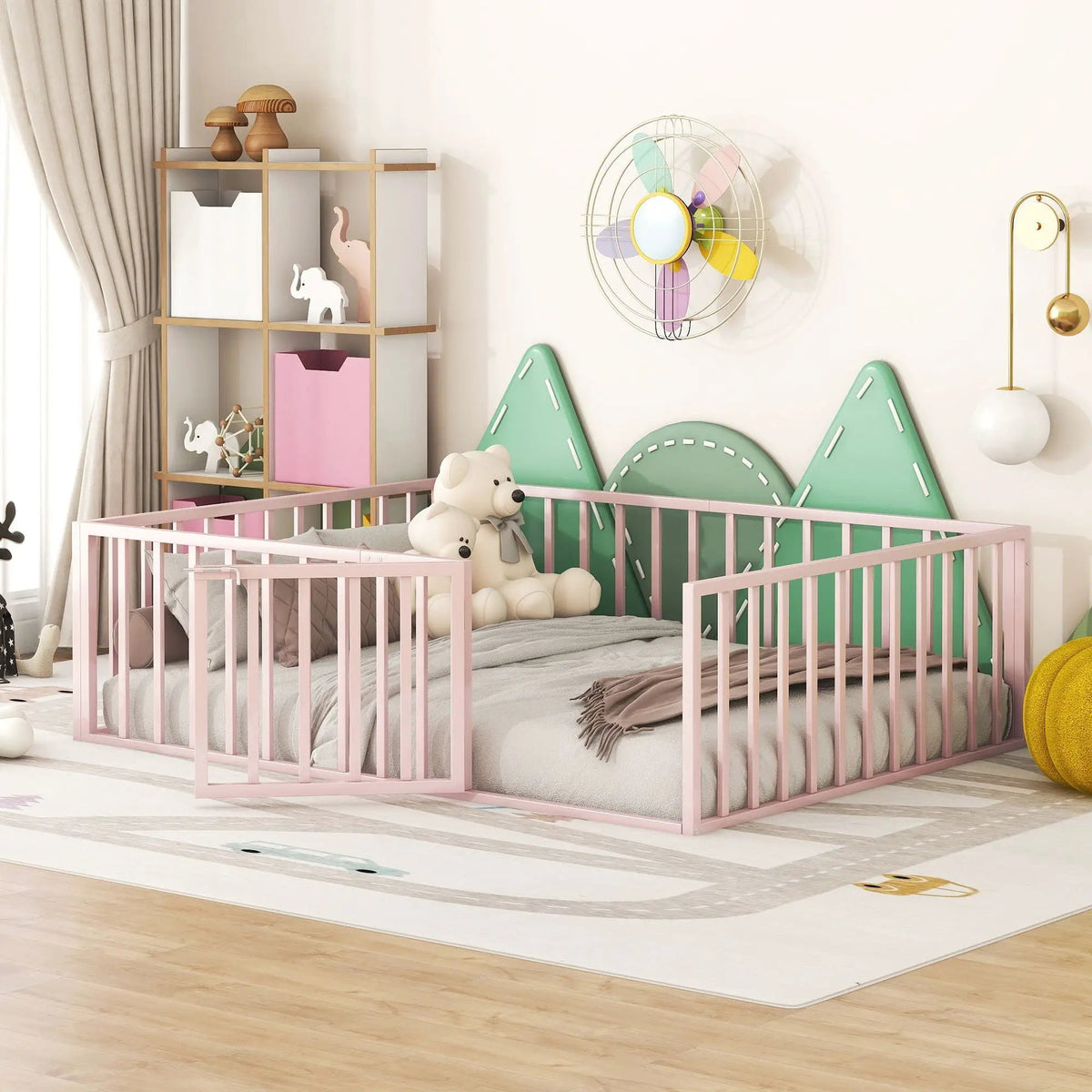 Metal Floor Bed Frame | Raised Fence Gate | Low Platform Design