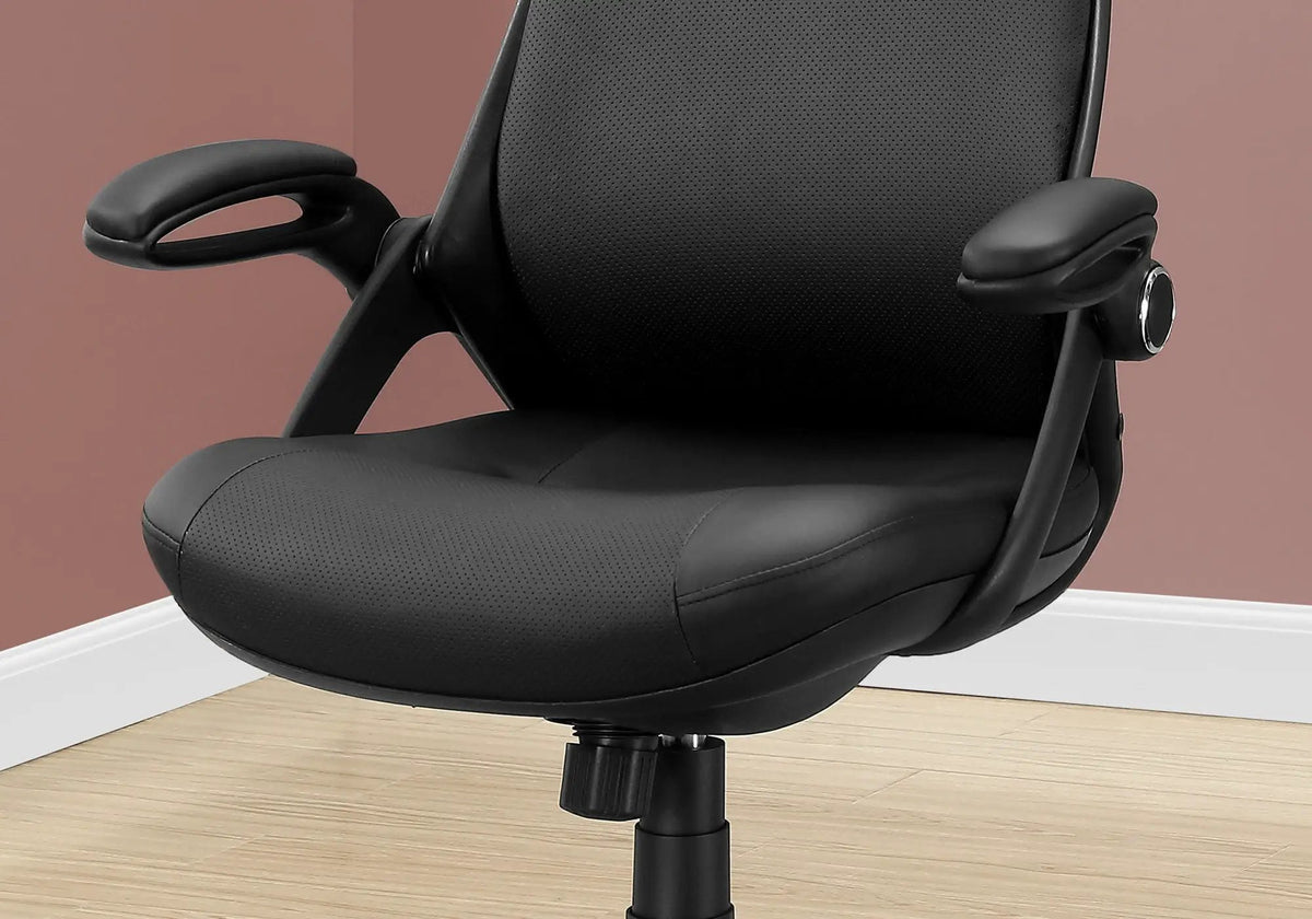 High-Back Executive Office Chair | Ergonomic Curved Backrest | Armrests | 45 Inch Height