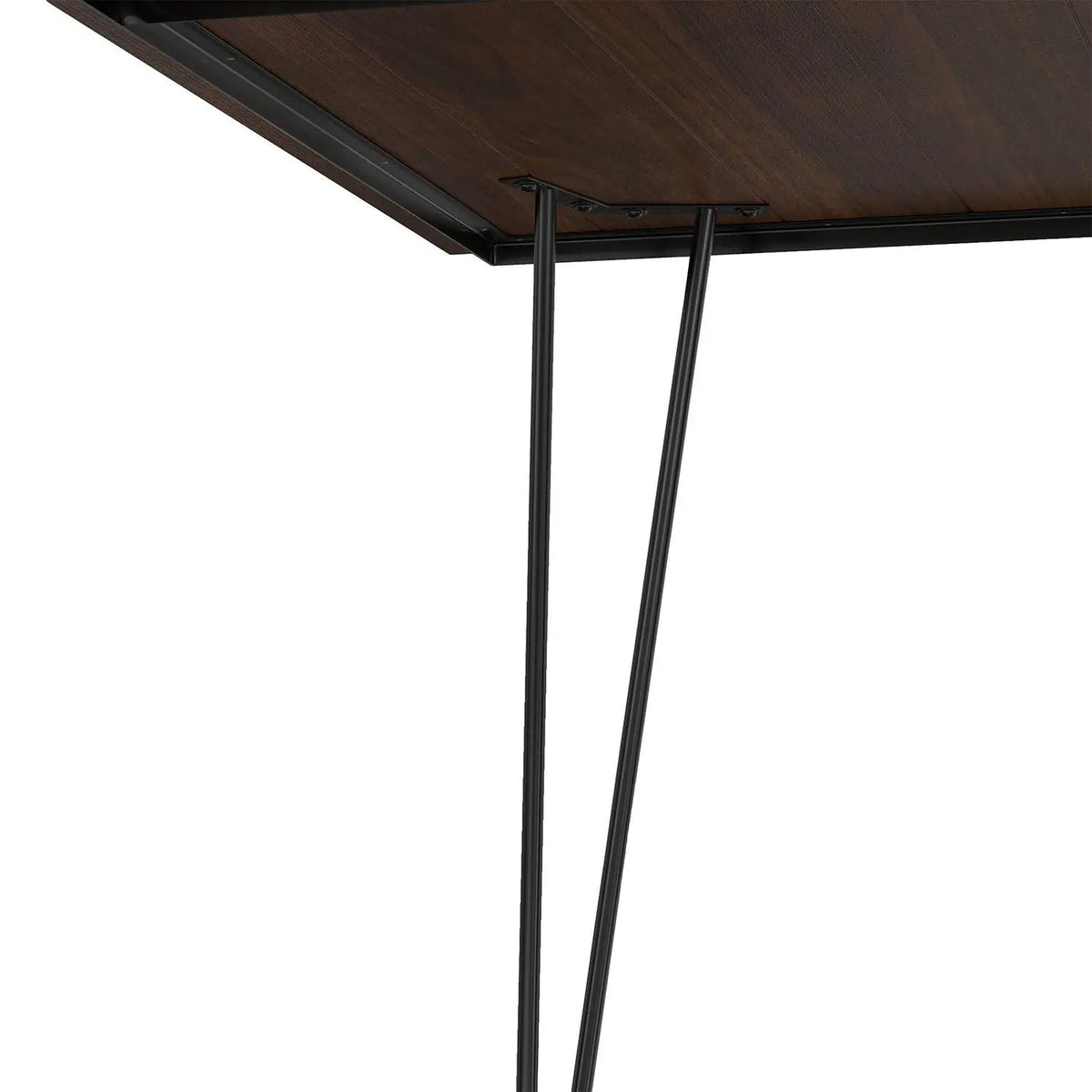 Hunter Dining Table | 66 Inch Width | Solid Mango Wood Top | Hairpin-Style Iron Base