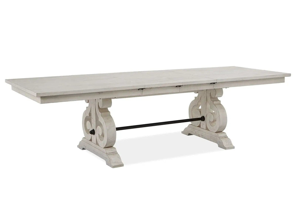 Bronwyn Rectangular Dining Table Dining Tables with Extension | Dining Tables with Extension | Brass | Alabaster
