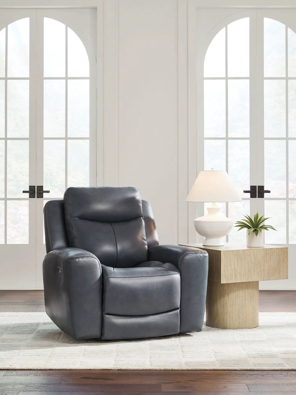 Bexhurst Power Recliner With Adjustable Headrest Reclining Chair | 2 Pieces | Faux Leather | Living Room