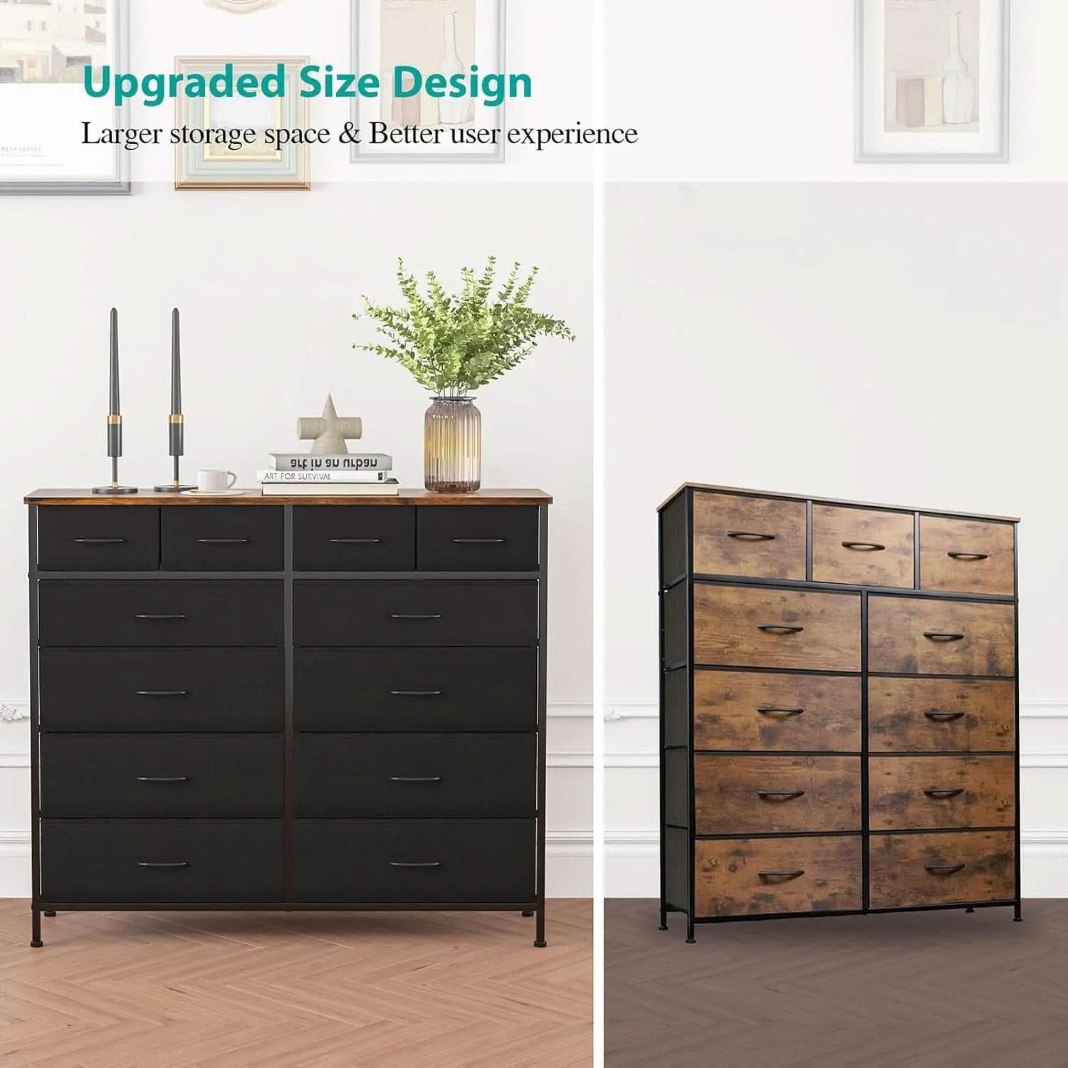12 Drawer Dresser With Fabric Drawers For Bedroom And Closet Storage from PriceLows™