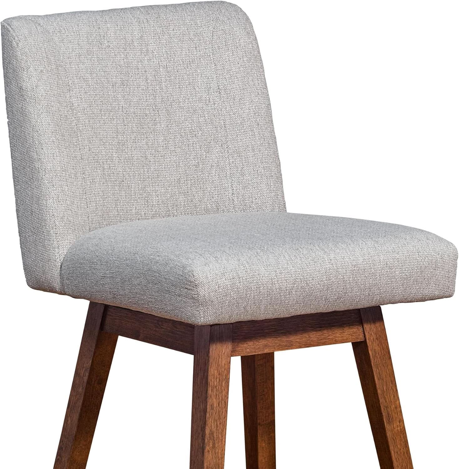 Basila 26 Inch Seat Height Swivel Bar Stool Taupe Fabric from PriceLows™