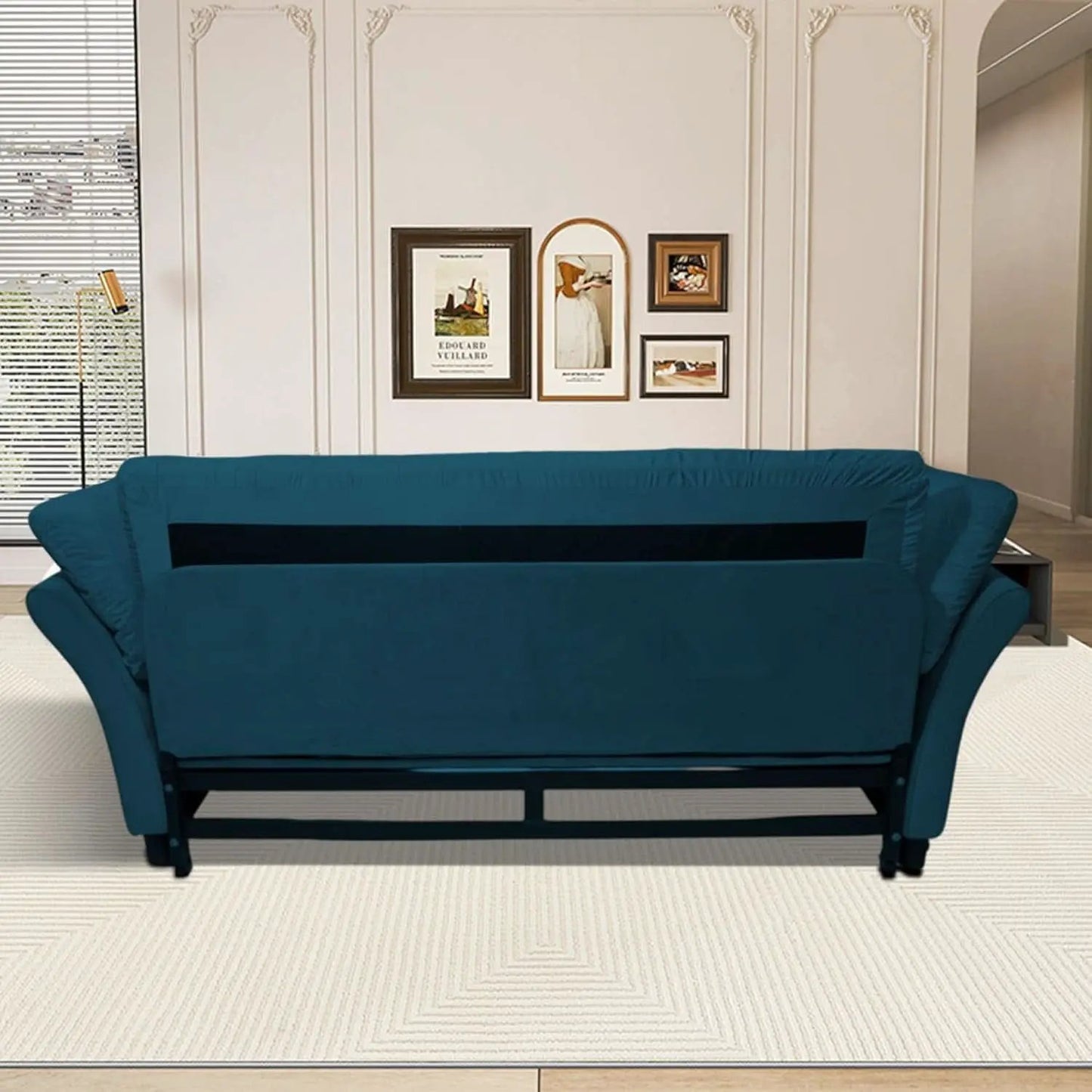 Blue Queen Size Three In One Convertible Sleeper Sofa from PriceLows™