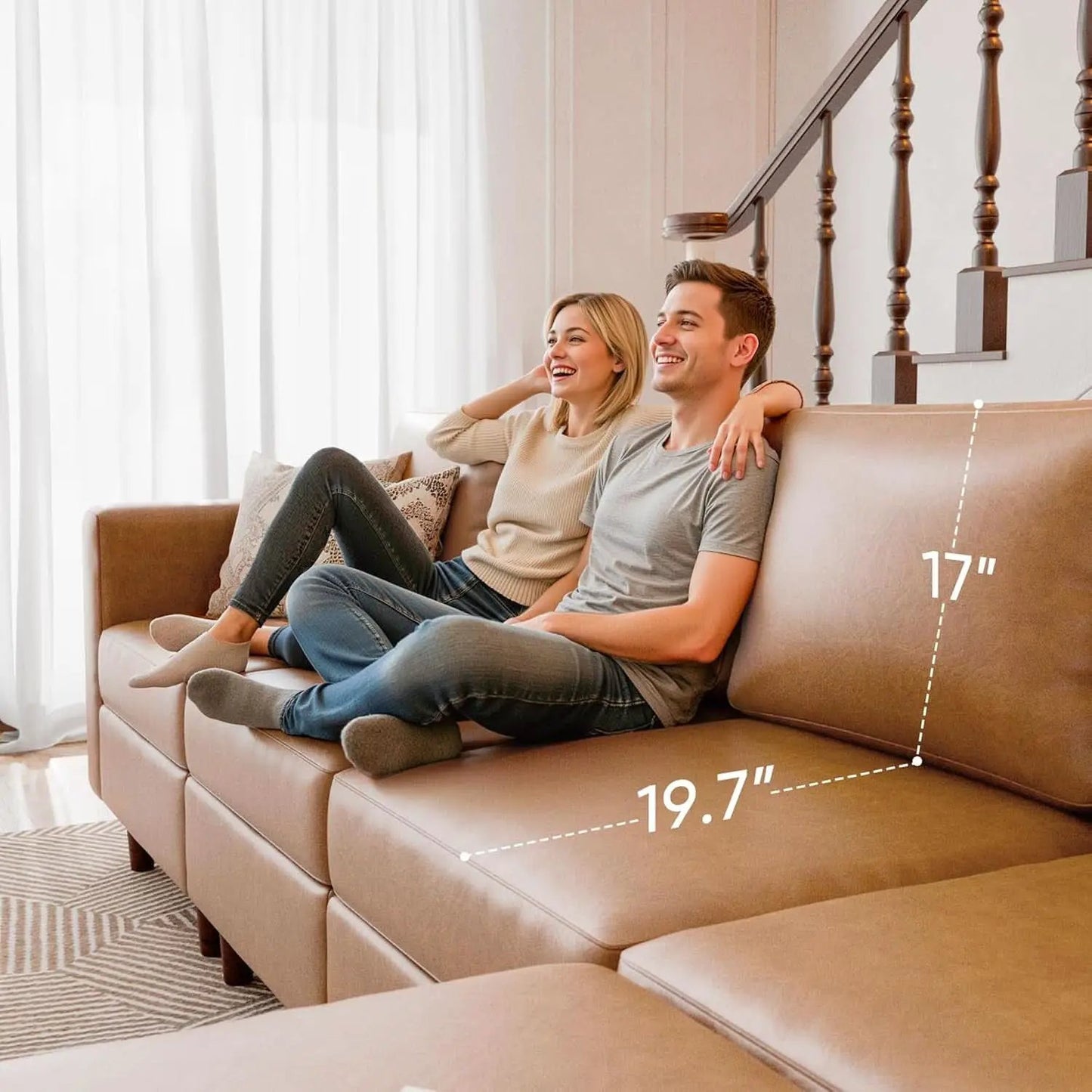 Brown Oversized Reading Armchair With Hidden Storage from PriceLows™