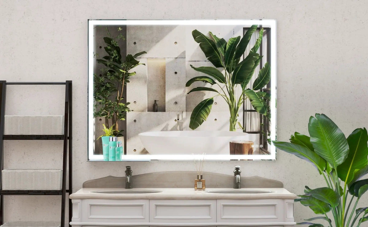 LED Bathroom Vanity Mirror Wall Mounted Adjustable / Warm / Natural Lights Anti-Fog | 3 Pieces | Bathroom Furniture | Bathroom