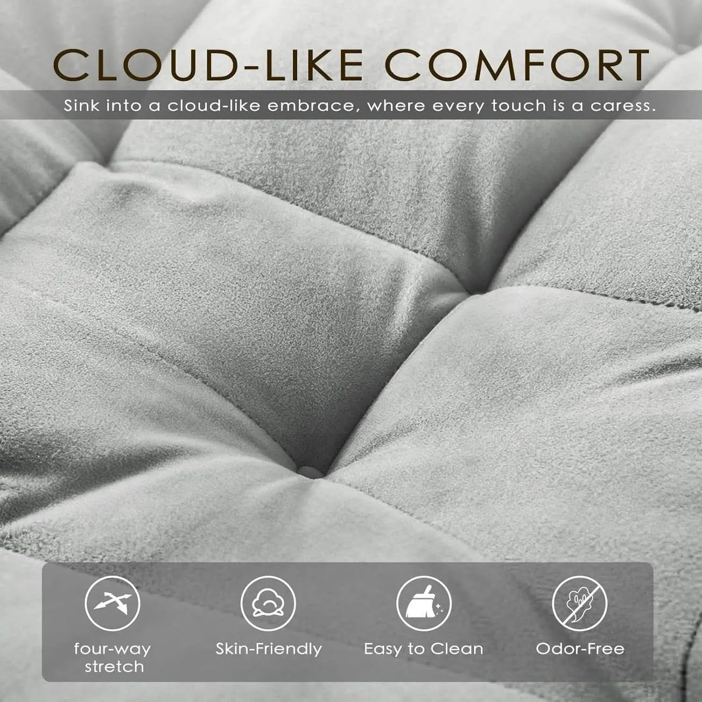 Grey Convertible Sleeper Loveseat Bed With ThreeInOne from PriceLows™
