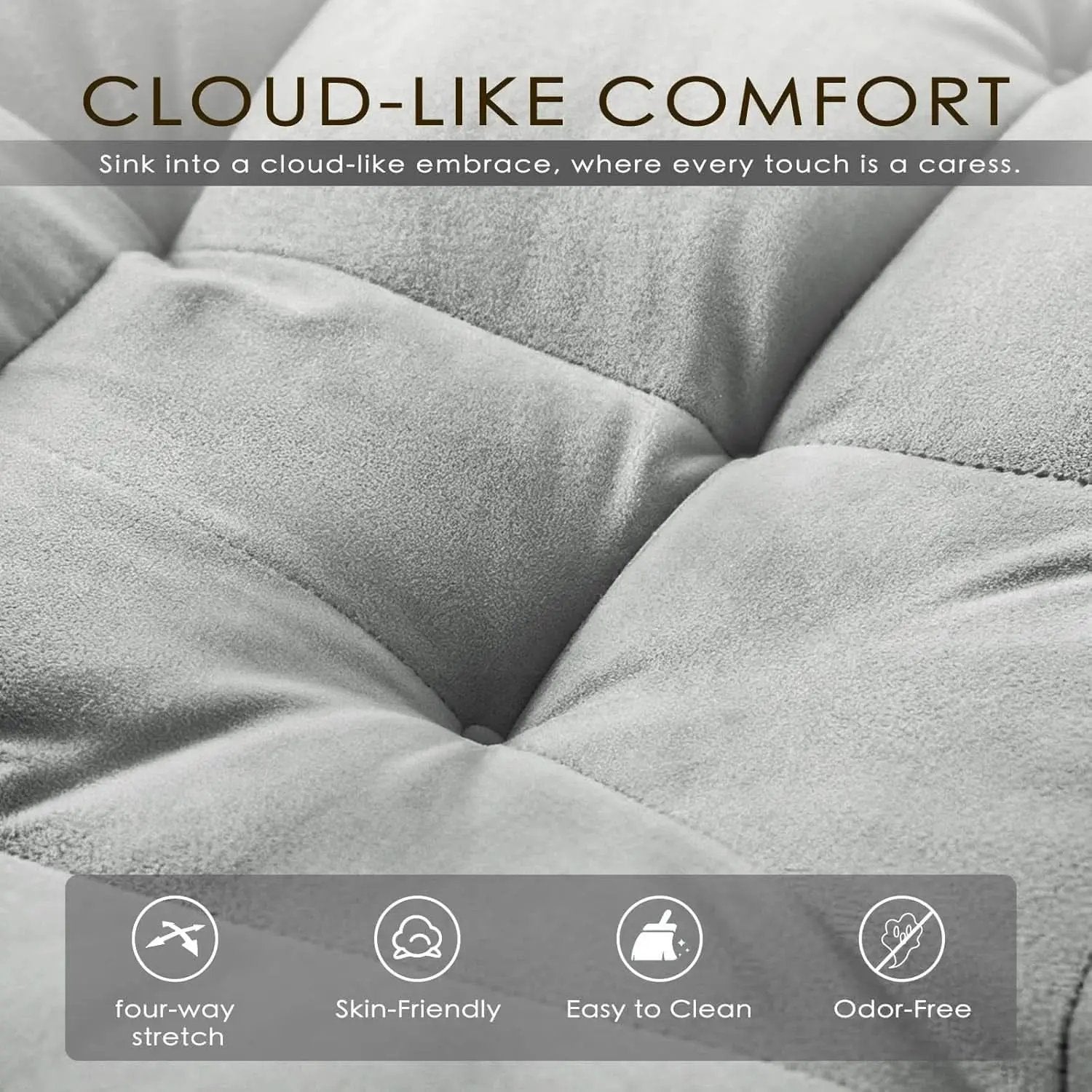Grey Convertible Sleeper Loveseat Bed With ThreeInOne from PriceLows™