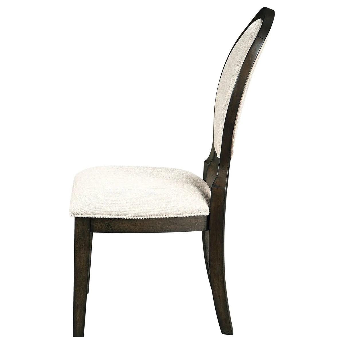 Twyla Oval Back Dining Side Chair Dark Cocoa (Set of 2) | 20 x 25.5 x 40.25 in | Fabric | Dining Room