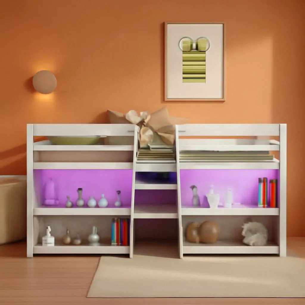 Twin Loft Bed With LED Lights And Durable Build Quality from PriceLows™