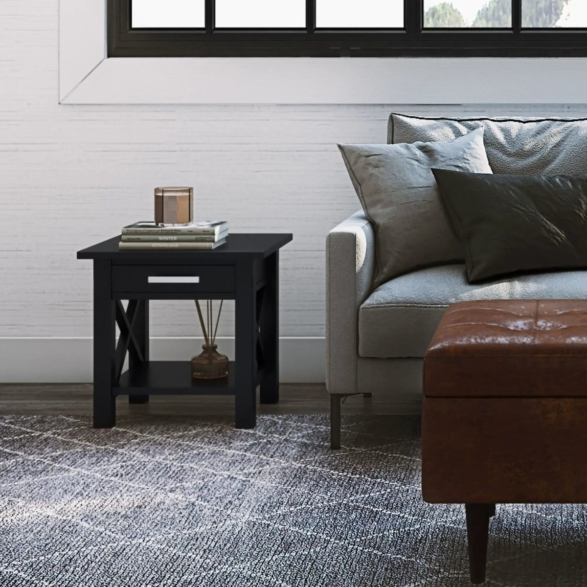 Kitchener Handcrafted Table | 6 Pieces | Solid Wood & Metal | Living Room