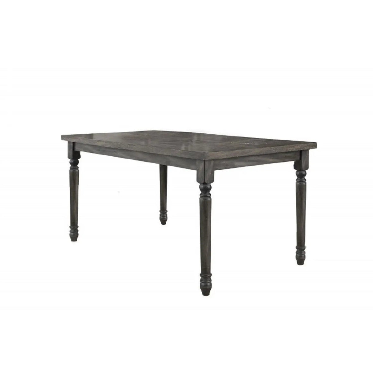 Rectangular Dining Table | Weathered Grey Finish | Four Leg Base | Seats Six