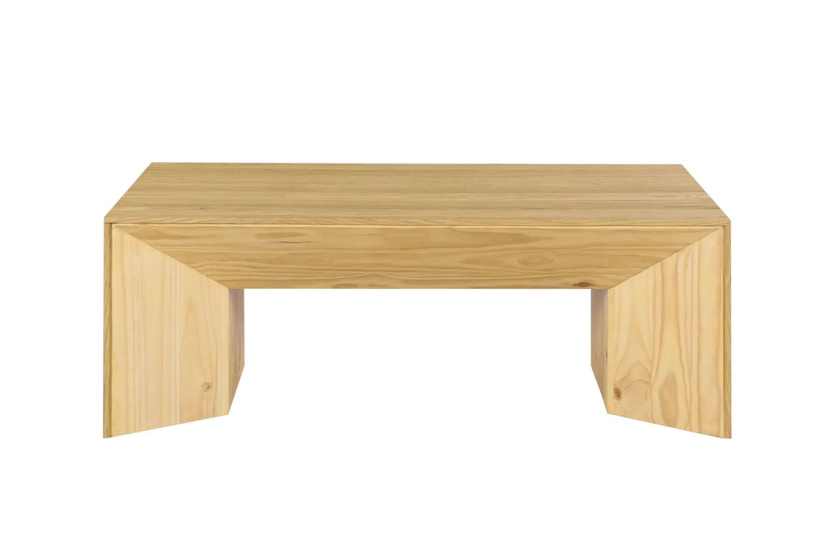 Harold Coffee Table | Wood Finish | Thickened Fixed Tabletop | Warm Classic Design