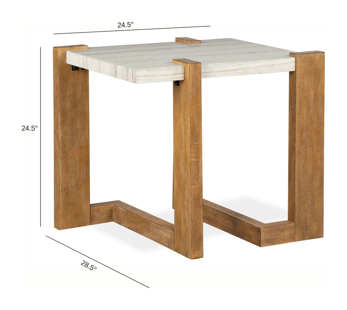 Carrington Rectangular Table | 3 Pieces | Oak Veneer & Granite | Living Room