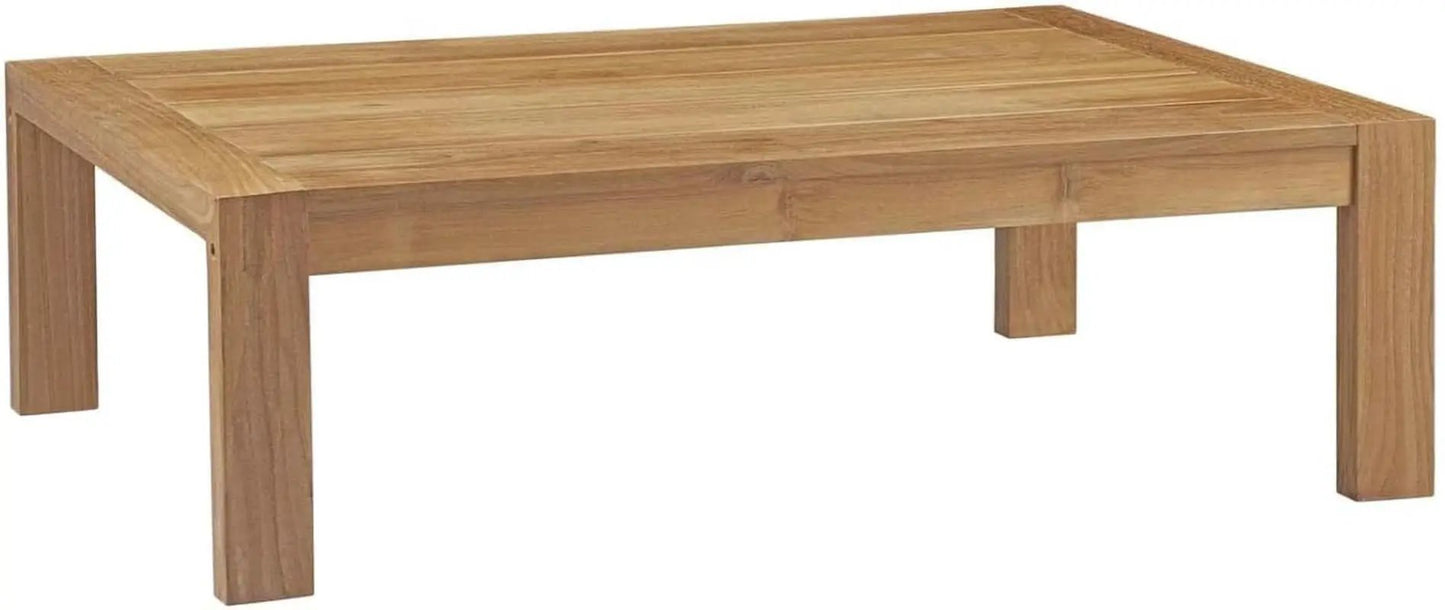 Natural White Teak Wood Outdoor 6-Piece Sectional Sofa Set from PriceLows™