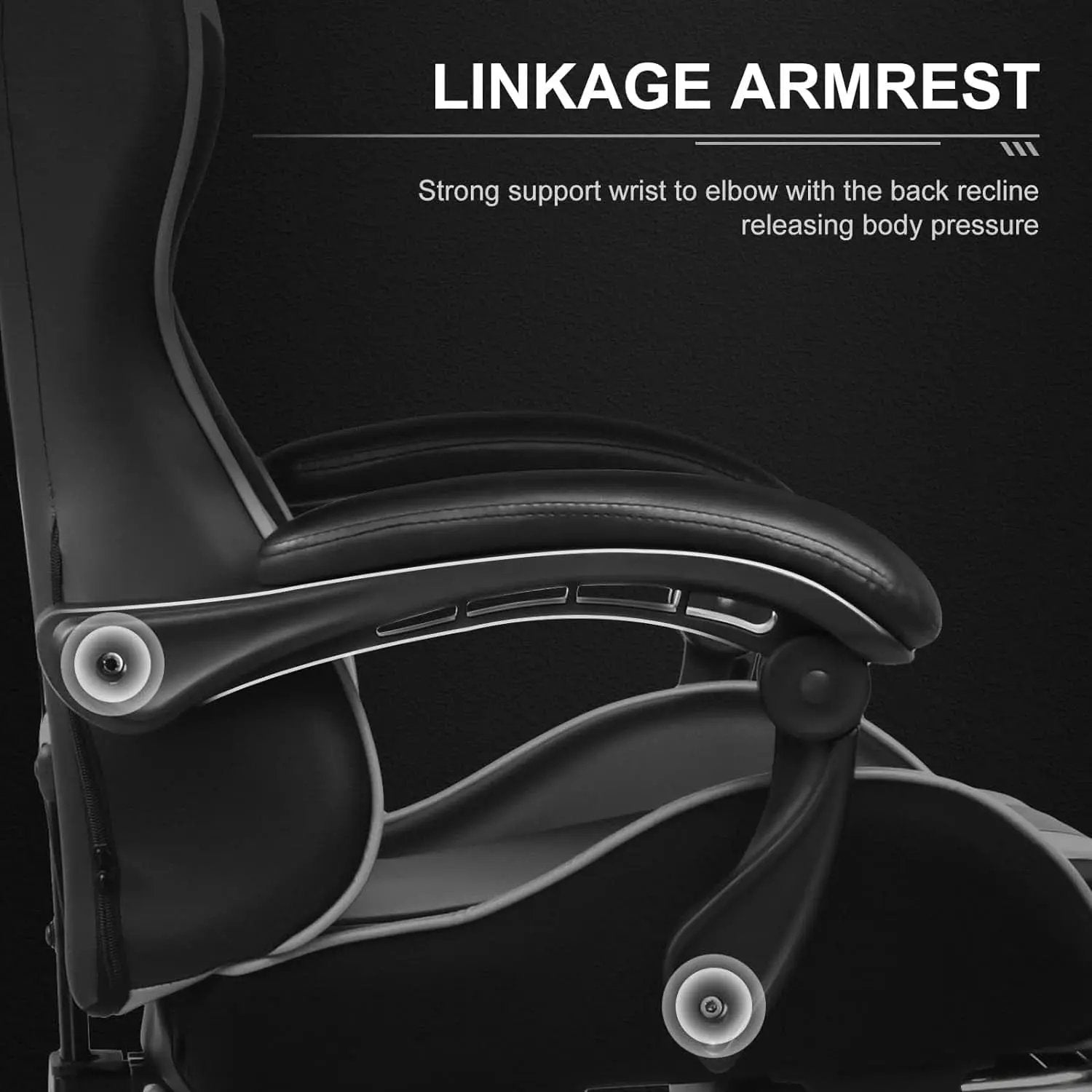 White Gaming Chair With Footrest And Lumbar Support from PriceLows™
