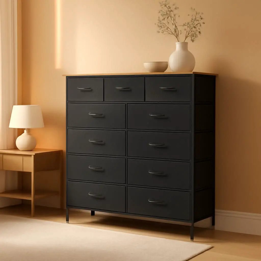 12 Drawer Dresser With Fabric Drawers For Bedroom And Closet Storage from PriceLows™