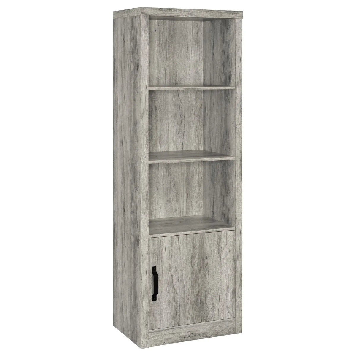 Burke 4-shelf Engineered Wood Media Tower Grey Driftwood Pier | 23.5 x 15.5 x 70.75 in | Engineered Wood & Veneer | Home