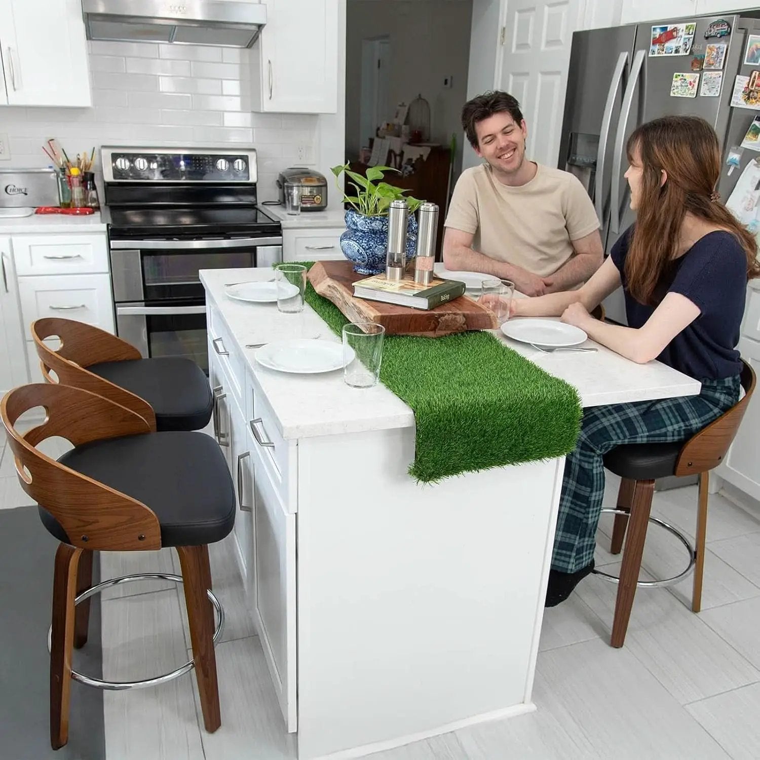 Bar Stools Set of 3 Swivel 30 Inch Beige Faux Leather from PriceLows™