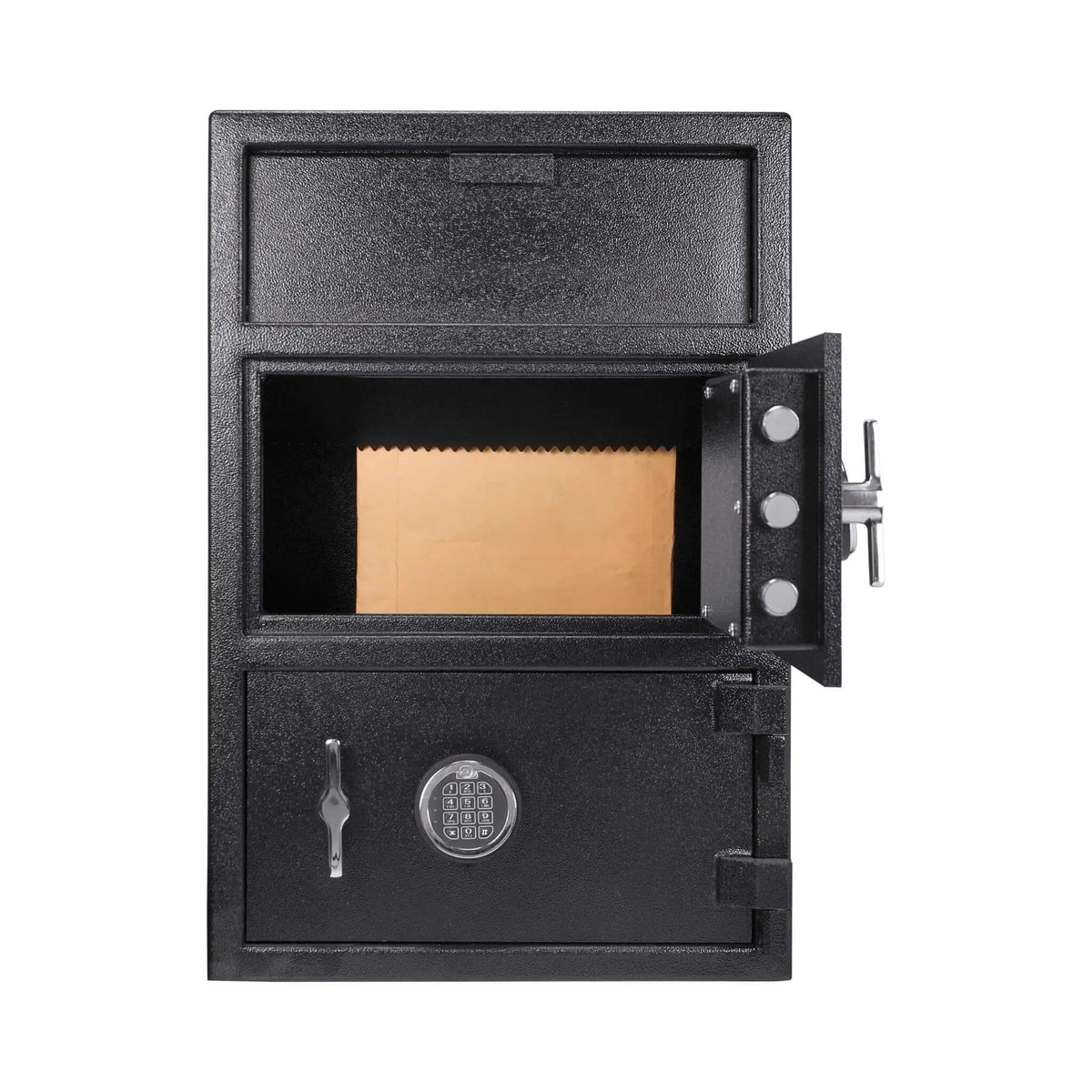 Dual Compartment Depository Safe | Barska 1.60 CF Capacity | Digital Keypad | Top Hopper