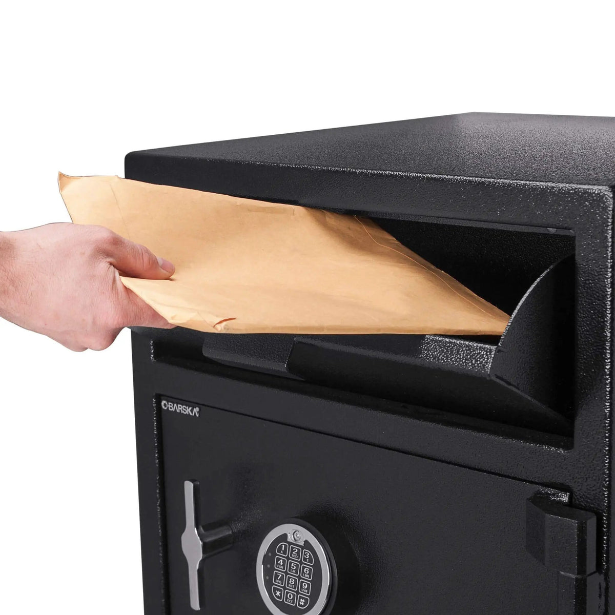 Dual Compartment Depository Safe | Barska 1.60 CF Capacity | Digital Keypad | Top Hopper