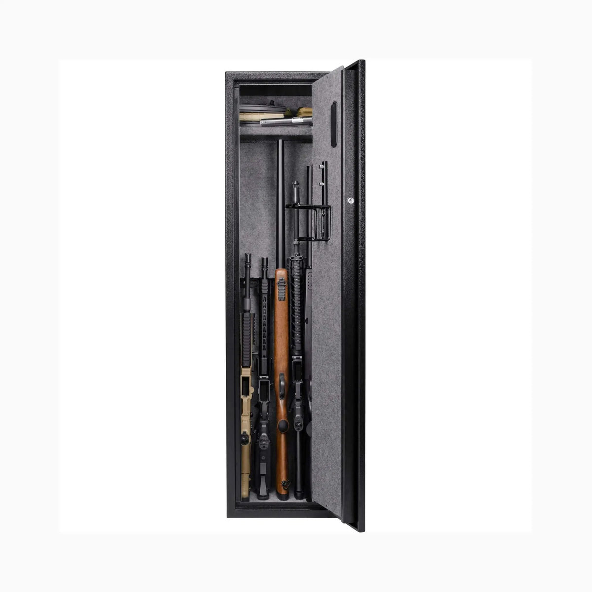 Biometric Rifle Gun Safe | Barska 4.33 CF Capacity | Fingerprint And Digital Keypad Access | Heavy-Duty Steel