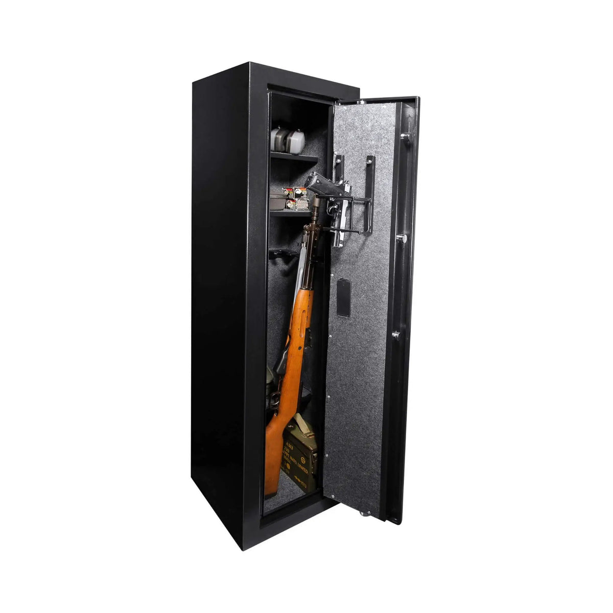 Tall Biometric Rifle Safe | Barska 5.51 CF Capacity | Pry-Resistant Solid Steel | Biometric Keypad