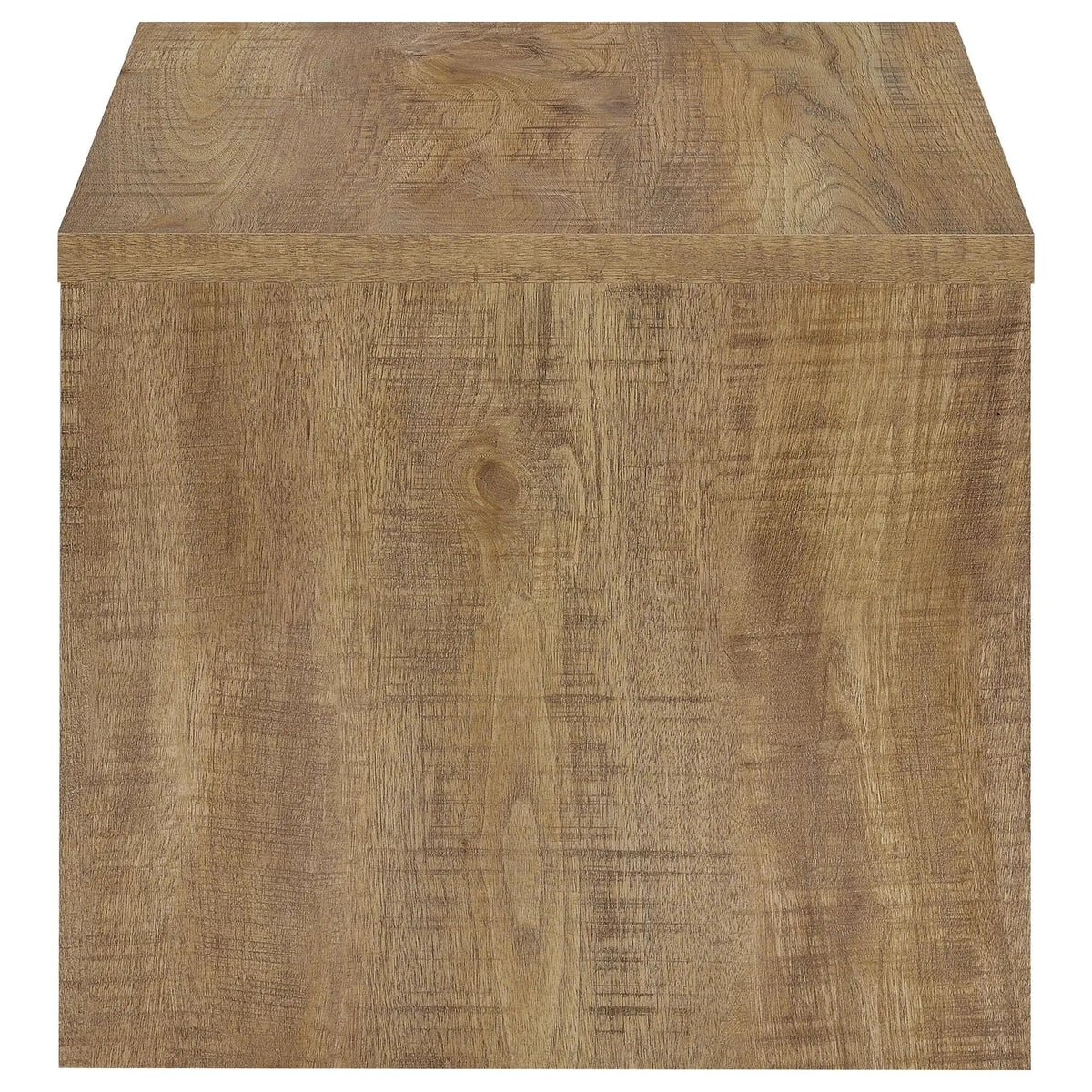 Canoga Engineered Wood Accent Side End Table Mango | 23.5 x 23.5 x 21.75 in | Engineered Wood & Veneer | Living Room