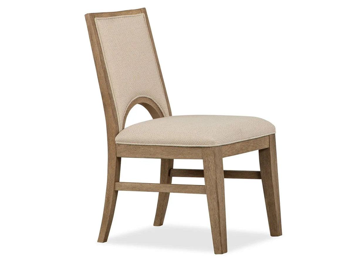 Tristan Upholstered Side Chair (Set of 2) | 24.19 x 19.75 x 36 in | Oak Veneer & Metal | Swiss Coffee