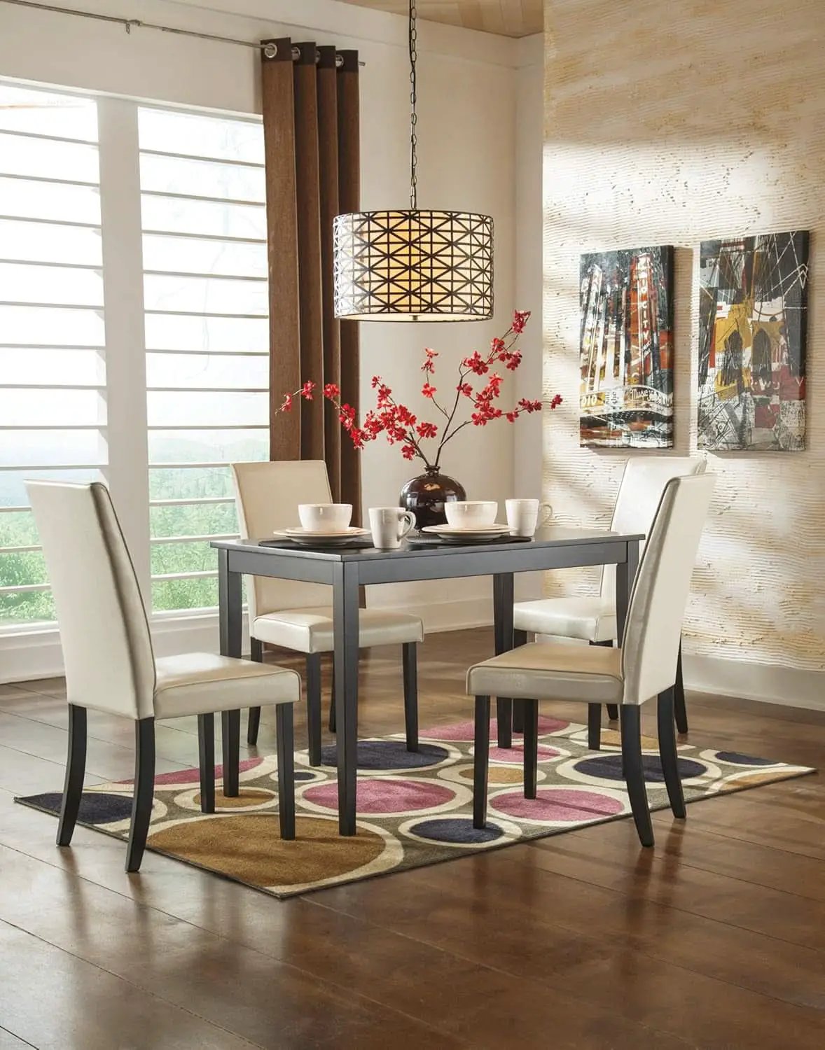 Kimonte Black Dining Room Table Rectangular Contemporary from PriceLows™