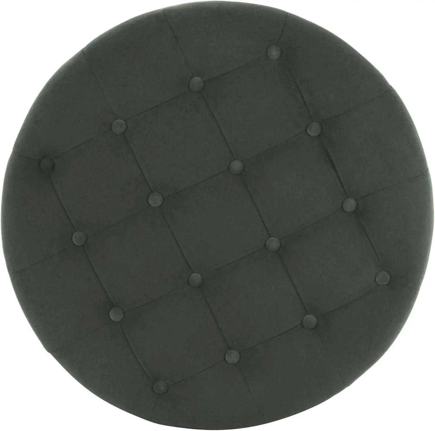 Handcrafted Loden Green Velvet Storage Ottoman 28In from PriceLows™