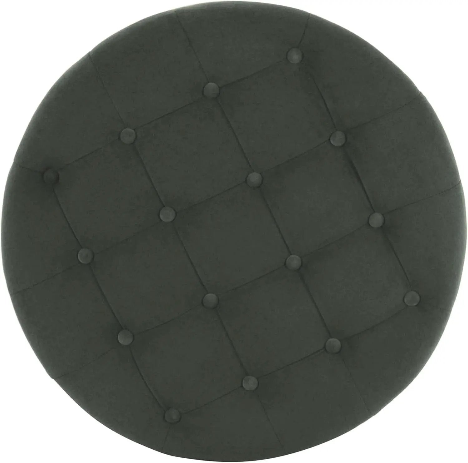 Handcrafted Loden Green Velvet Storage Ottoman 28In from PriceLows™