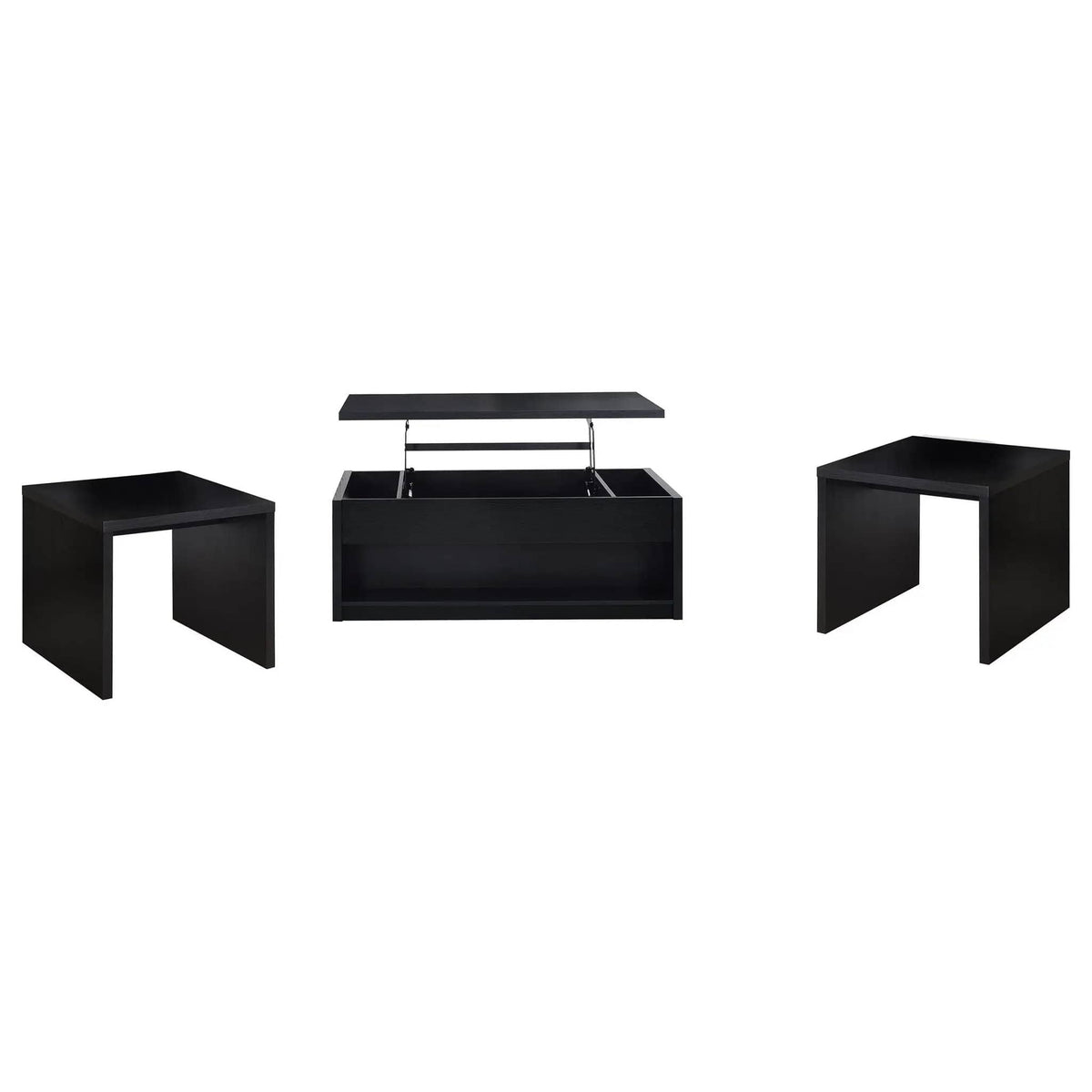 Knapp 3-piece Lift Top Coffee Table Set | 3-Piece Set | Engineered Wood & Veneer | Black