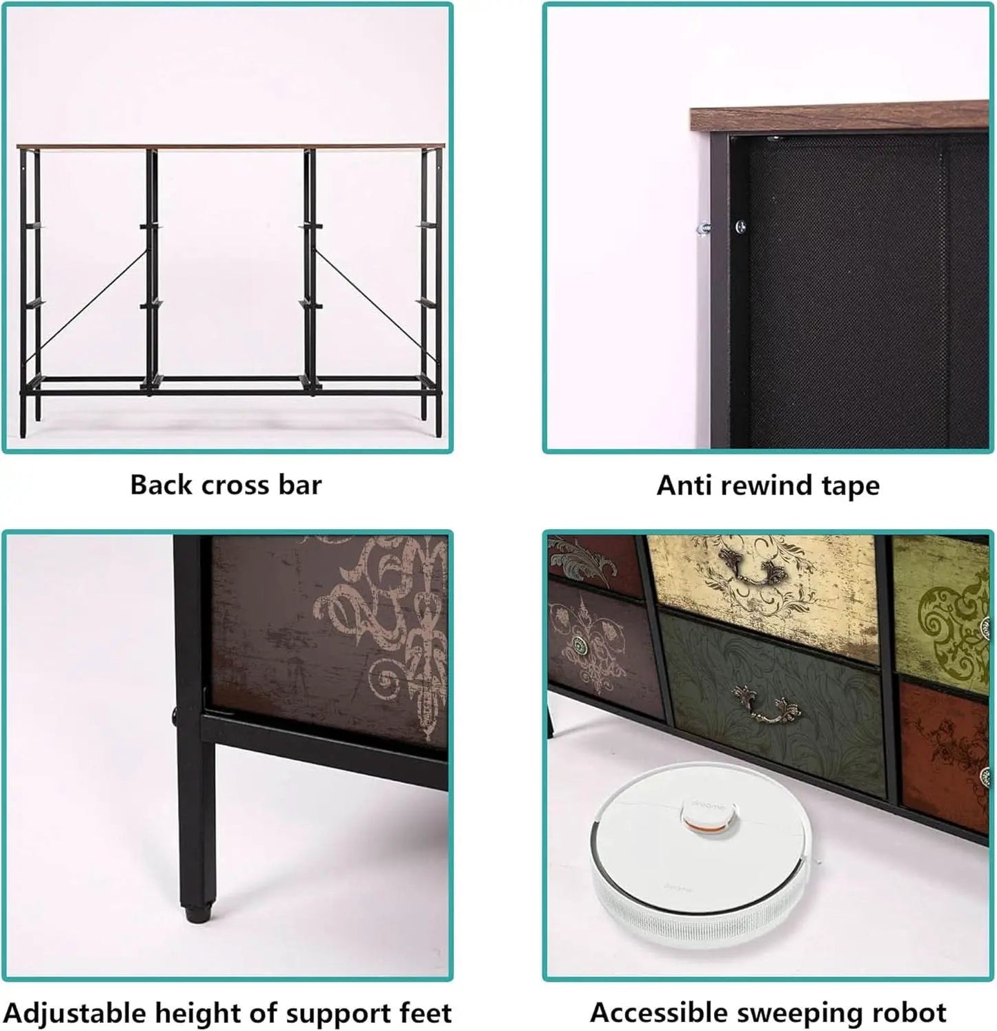 Premium 9-Drawer Dresser With Extra-Large TV Stand from PriceLows™