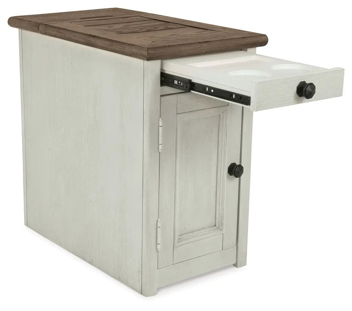 Bolanburg Chairside End Table | Farmhouse Style | Two-Tone Finish | Weathered Look