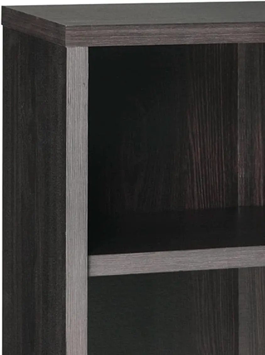 Tall Bookshelf Black Walnut Finish With Adjustable Shelves from PriceLows™