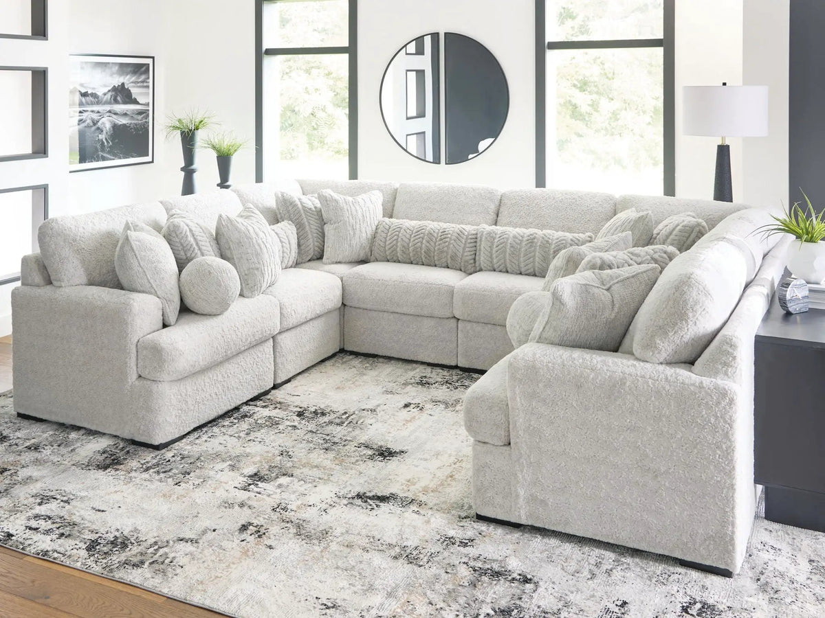 Cuddle Plush Sectional | Double Chaise | Ultra Soft Upholstery | 125 Inch Length